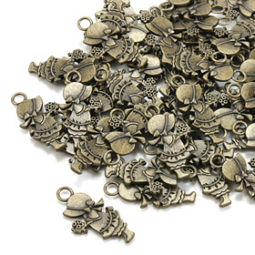 청동 지퍼장식 지퍼텍 꽃다발 선보넷 50개입 (set)