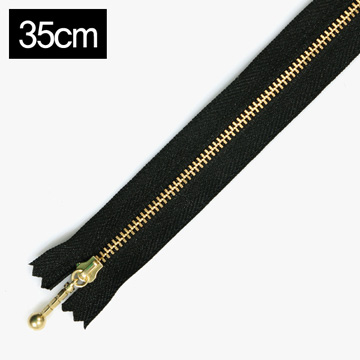 [YKK] 금색지퍼 1 (35cm) - 블랙 (개)