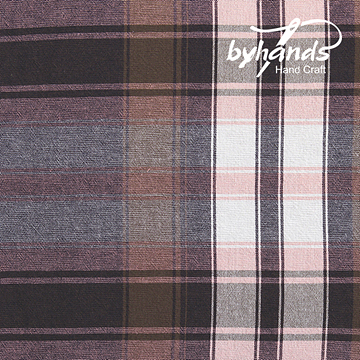 [바이핸즈] 마드라스 선염체크원단 - 딥핑크(더블롤링 10YD) (개)