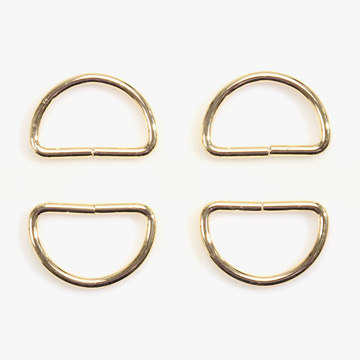 [가방부자재] D링 가방 연결고리 30mm 4개 1SET - 골드 (set)