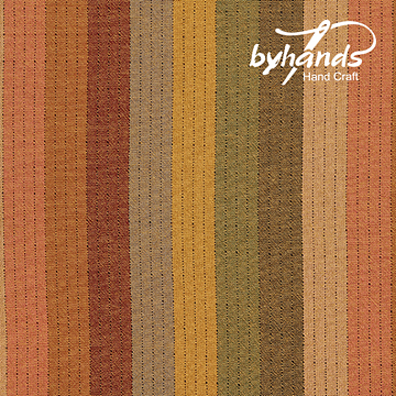 [바이핸즈] 컬러 믹싱 머스타드톤 선염체크원단(더블롤링 10YD) (개)