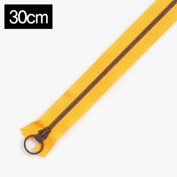 [YKK] 비슬론 콤비 지퍼 3호(30cm) - 옐로우(브라운) (개)