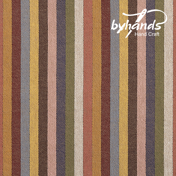 퀼트의시작은? 엔조이퀼트와 함께,[바이핸즈] 멀티 스트라이프 라이트토프톤 선염체크원단(더블롤링 10YD)