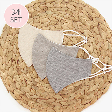 [바이핸즈] 퀼트패키지 소품 - 재단이 필요 없는 코튼도비 마스크-3개세트 (개)