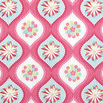 [라일리블레이크] 페이퍼 데이지 세라믹 프린트원단 - 블루 (1/2Yd)