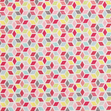 [라일리블레이크] 페이퍼 데이지 지오메트릭 프린트원단 - 멀티 (1/2Yd)