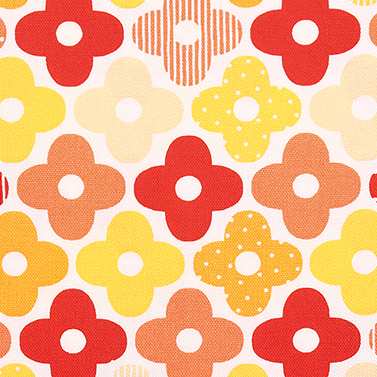 [코스모] 에코 01 옥스포드 프린트원단 - 오렌지 (1/2Yd)