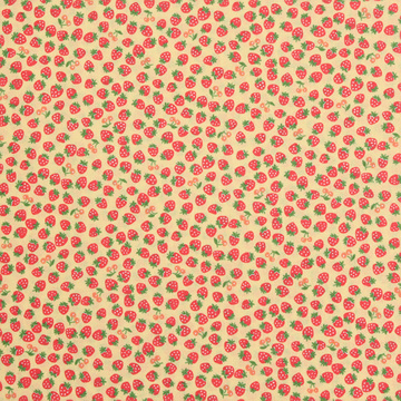 [유와] 마츠야마 아츠코 미니 미니 스트로베리 셔팅 프린트원단 - 옐로우 (1/4yd) (D02)AT816618-D (개)