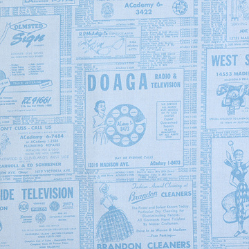 [페인트브러쉬] 링링 폰북 블루 프린트원단 - 블루 (1/2Yd)