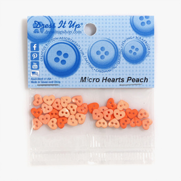 [제시제임스] 장식단추 드레스잇업 - 9535(MM HEARTS PEACH) (개)