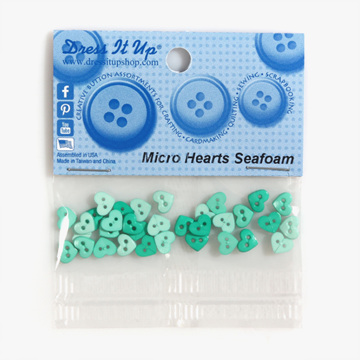 [제시제임스] 장식단추 드레스잇업 - 9535(MM HEARTS SEAFOAM) (개)