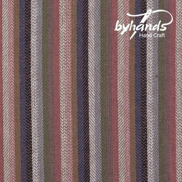 [바이핸즈] 헤링본 선염체크원단 - 토프 (더블롤링 10YD) (개)