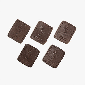 [장식부자재] 오가닉&내츄럴 빈티지 소가죽 라벨 - 딥브라운 5개 1SET (개)