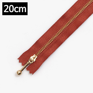 [YKK] 금색지퍼 1 (20cm) - 브릭 (개)