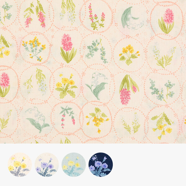 퀼트의 명가 엔조이퀼트,[세븐베리] 일본 수입원단 꽃무늬 퀼트천 플라워 면원단 - 850393-D1