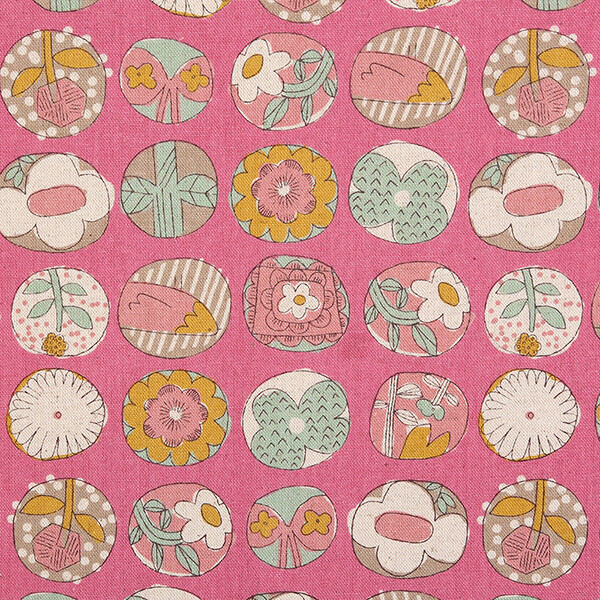 퀼트의 명가 엔조이퀼트,[세븐베리] 일본 수입원단 빈티지 캔버스 린넨천 꽃무늬 면원단 - 850408-D1