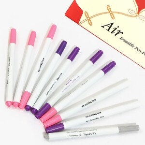 [키링] 기화펜 저절로 사라지는 펜 핑크 바이올렛 듀얼팁 양면 0.5mm, 1mm 지우개펜 (개)