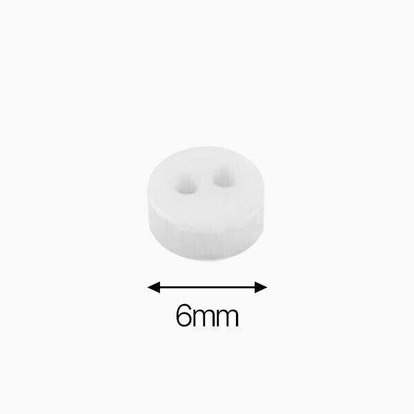 퀼트의시작은? 엔조이퀼트와 함께,플라스틱 원형 미니 단추 6mm 120개 SET - 화이트