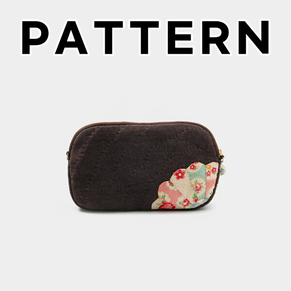 [바이핸즈] 퀼트도안 - 로즈 드레스덴  파우치 백