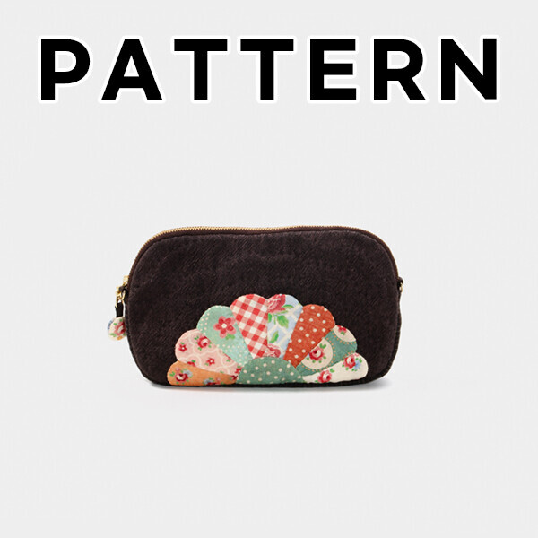 [바이핸즈] 퀼트도안 - 로즈 드레스덴  파우치 백