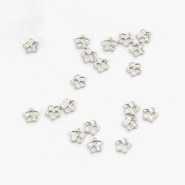 퀼트의시작은? 엔조이퀼트와 함께,금속 스타 미니 단추 4mm 20개 SET ※