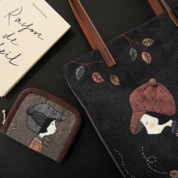 퀼트의시작은? 엔조이퀼트와 함께,[퀼트 초보자용] 퀼트패키지 가방 - 낭만소녀 & 로맨틱 가이 3종 세트 (에코백, 배낭, 지갑)