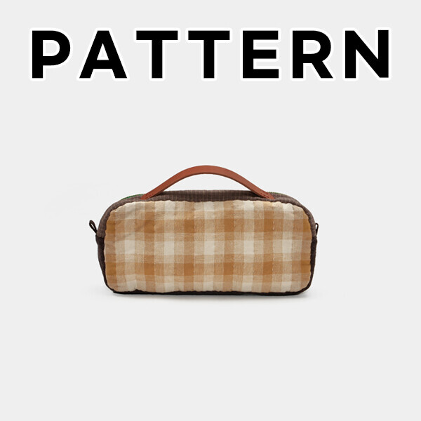 퀼트의시작은? 엔조이퀼트와 함께,[바이핸즈] 퀼트도안 - 누빔 베어 핸들 파우치