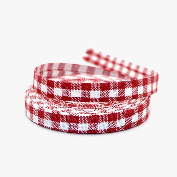 퀼트의시작은? 엔조이퀼트와 함께,크리스마스 장식 체크 리본 1cm - 4.5m