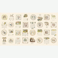 케이트 그린어웨이 플라워 리스 하프린넨 커트지 140cm x 80cm (개)