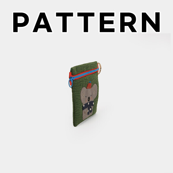 퀼트의시작은? 엔조이퀼트와 함께,[바이핸즈] 퀼트도안 - 코알라 납작 파우치