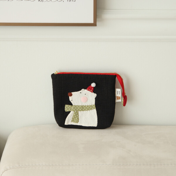 퀼트의시작은? 엔조이퀼트와 함께,[바이핸즈] 퀼트패키지 소품 - 빨강모자 베어 파우치