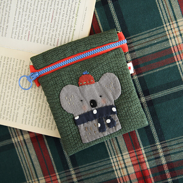 퀼트의시작은? 엔조이퀼트와 함께,[바이핸즈] 퀼트패키지 소품 - 코알라 납작 파우치