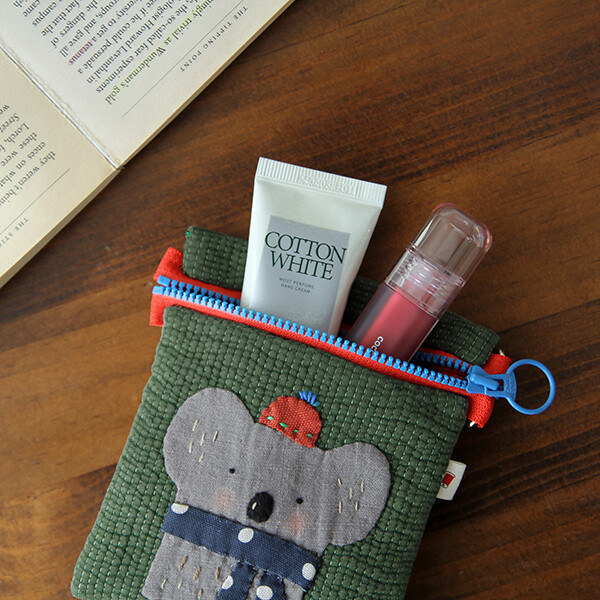 퀼트의시작은? 엔조이퀼트와 함께,[바이핸즈] 퀼트패키지 소품 - 코알라 납작 파우치