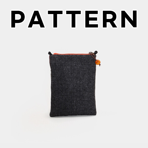 [바이핸즈] 퀼트도안 - 울체크 핸드메이드 파우치겸 핸폰가방