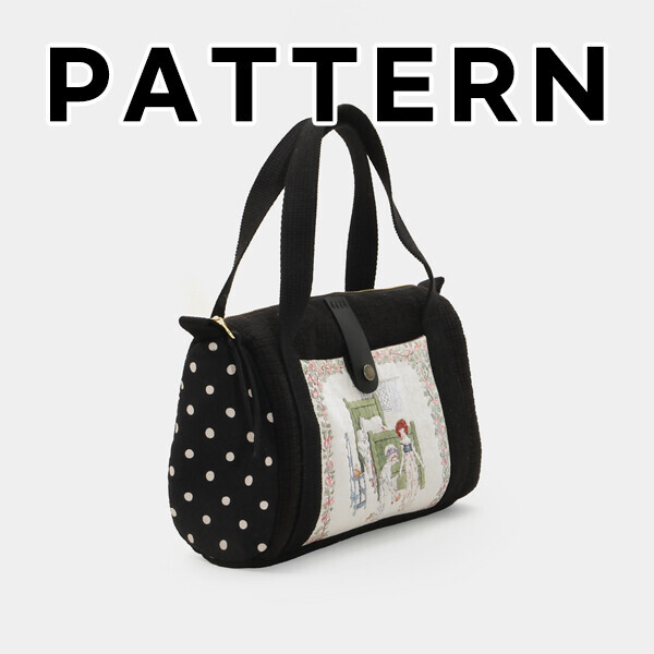 [바이핸즈] 퀼트도안 - 케이트 플라워 미니 보스턴백