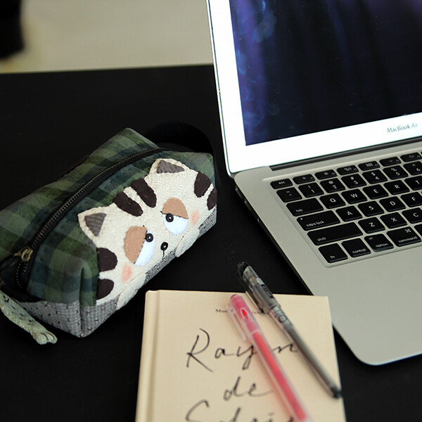 [바이핸즈] 퀼트패키지 소품 - 졸립다옹 파우치 (그린)