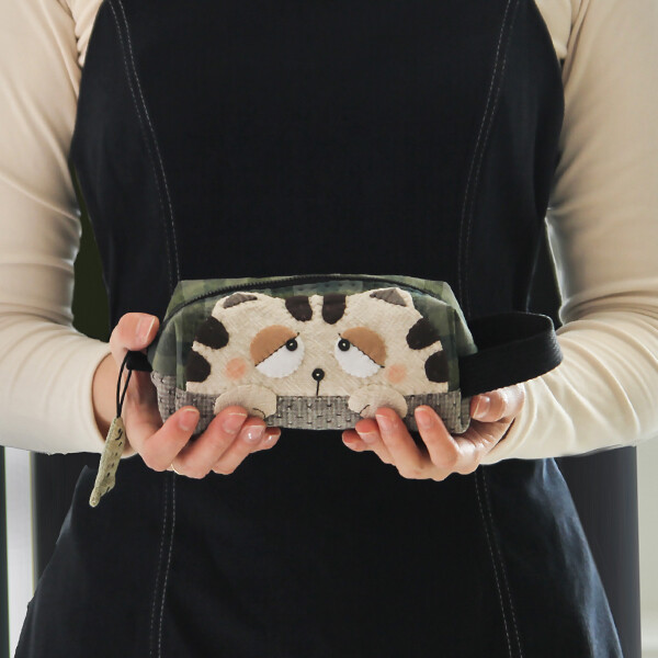 [바이핸즈] 퀼트패키지 소품 - 졸립다옹 파우치 (그린)