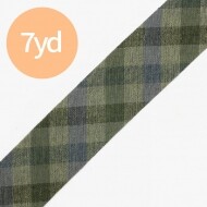 [바이핸즈] 워싱 선염체크 바이어스 B429(리프그린) 7yd (개)