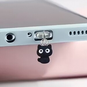 휴대폰 충전단자 먼지마개 고양이 실리콘 먼지 플러그 - C타입 (개)