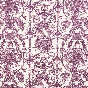 [코튼프린트] 대폭 명화 베르사유가든 프린트원단 - 퍼플 (1/2Yd)