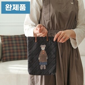 [바이핸즈] 퀼트완제품 가방 - 피싱베어 미니 가방 (브라운) (개)