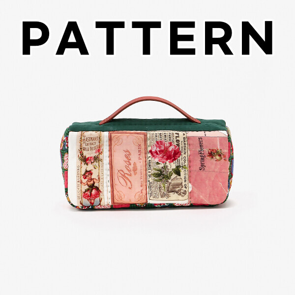 [바이핸즈] 퀼트도안 - 로즈 사각 파우치