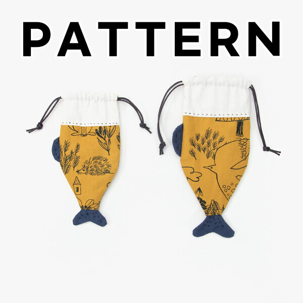 [바이핸즈] 퀼트도안 - 물고기 조리개 파우치 (2개 세트)