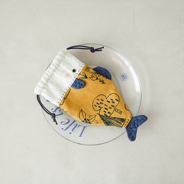 [바이핸즈] 퀼트패키지 소품 - 물고기 조리개 파우치 (2개 세트)