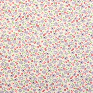 코튼프린트 60수 론(아사) 쁘띠 블라섬 프린트원단 퍼플 CS3434 (개)