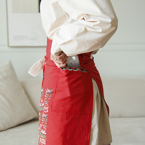 [바이핸즈] 퀼트완제품 의류 - 전통 활옷 길상자수 앞치마