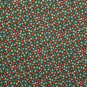 코튼프린트 프릴리 프린트원단 블랙 CS3438-C (1/2Yd)