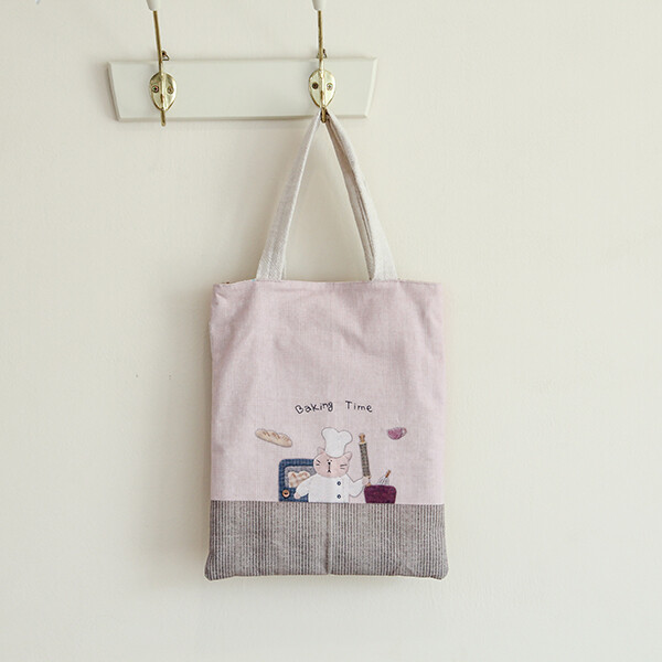 [바이핸즈] 퀼트완제품 가방 - 퀼팅타임 에코백 (핑크)