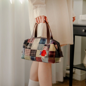 [바이핸즈] 퀼트패키지 가방 - 감성체크 토트백 (개)