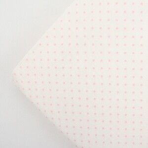 20수 미니 도트 프린트  면원단 퀼트원단 - 화이트핑크 JK3131 (1/2Yd)